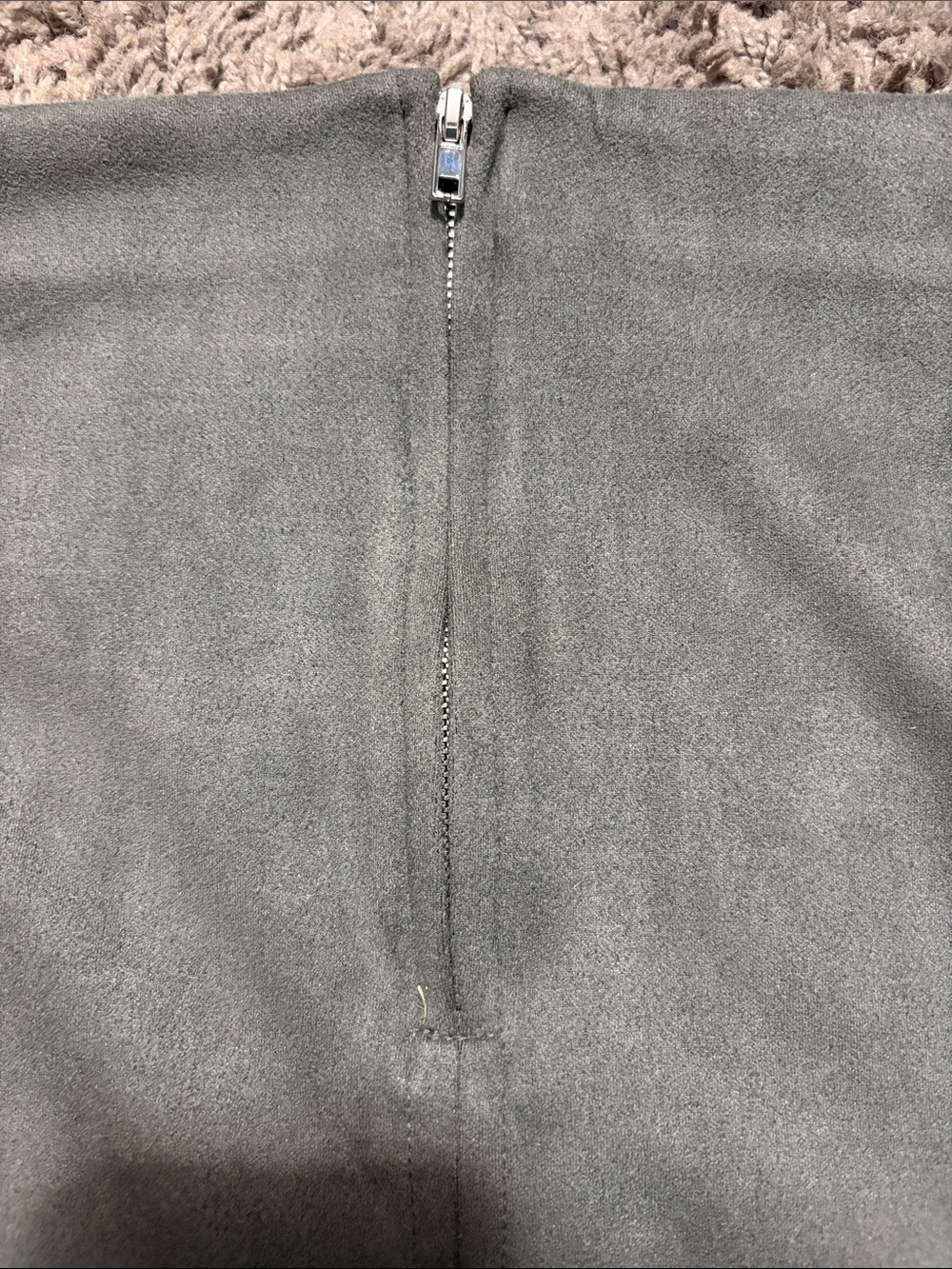 Shinestar Sage Green Faux Suede Mini Skirt - Picture 3 of 4
